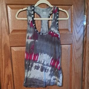 a.n.a Gray & Berry Tie-Dye Racerback Tank